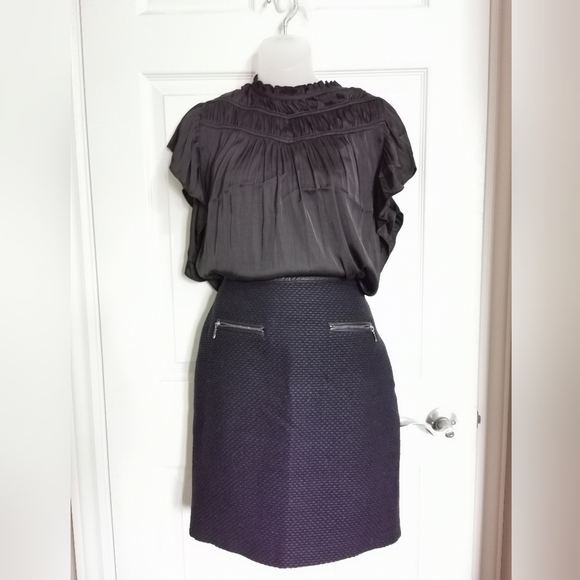Royal Blue & Black Skirt by Contemporaine - Simon's - Picture 3 of 12